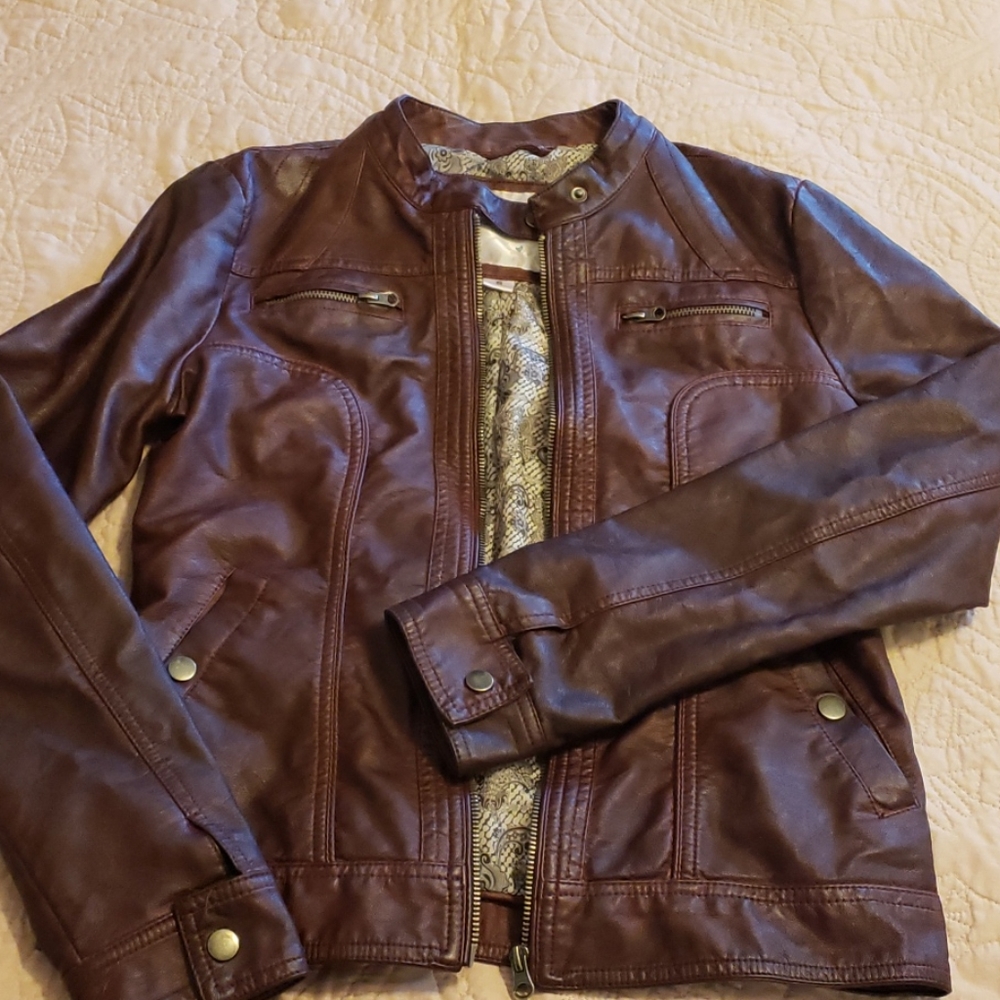 Faux leather motorcycle jacket (Vegan)
